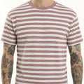 Octave Men Suede Pink Striped T-shirt