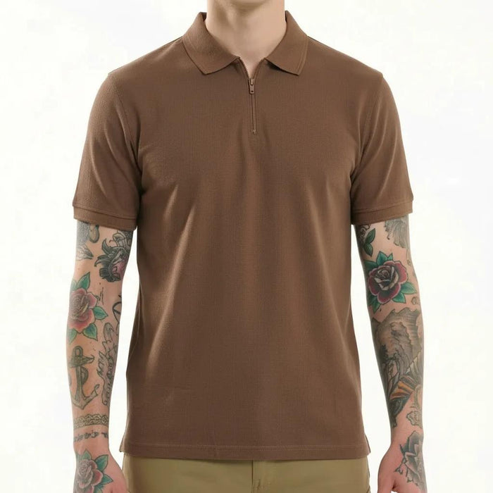 Octave Men Tiramisu Polo Collar T-shirt