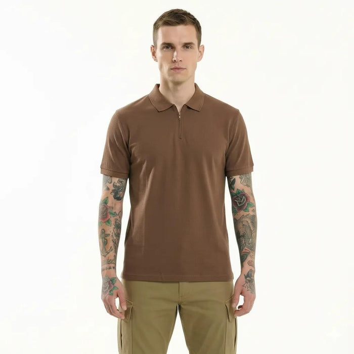 Octave Men Tiramisu Polo Collar T-shirt