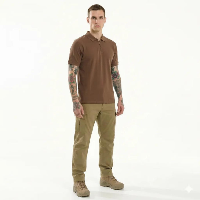 Octave Men Tiramisu Polo Collar T-shirt