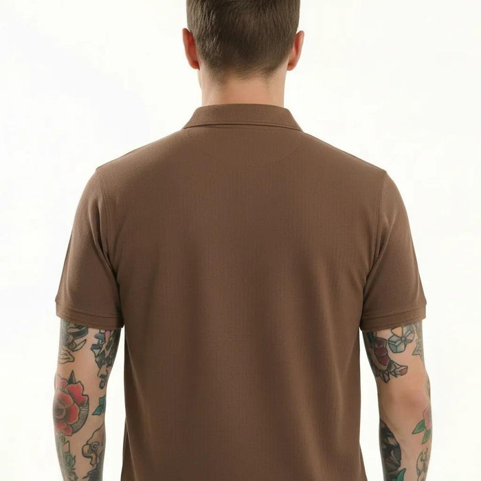 Octave Men Tiramisu Polo Collar T-shirt