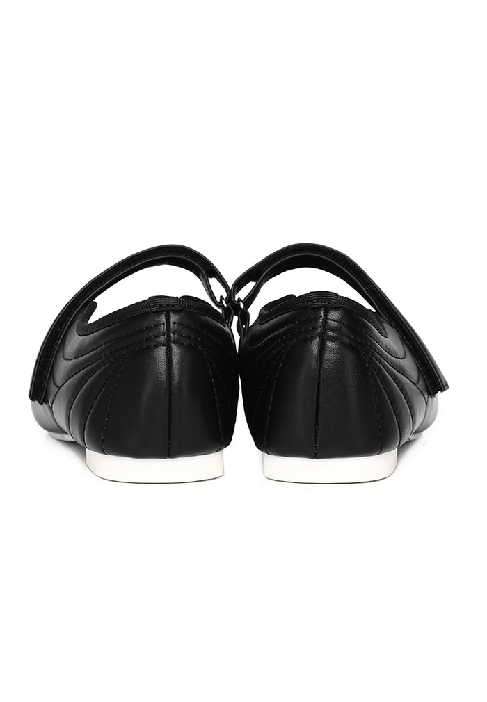 Odelia Padded Mary Janes Flats (Black)
