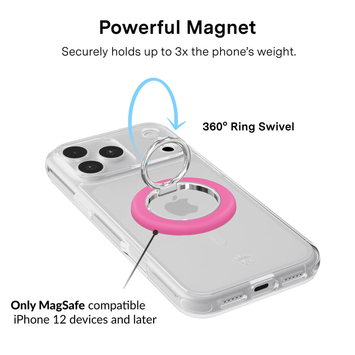 Orchid Pink MagSafe Grip Ring – Magnetic Phone Ring Holder