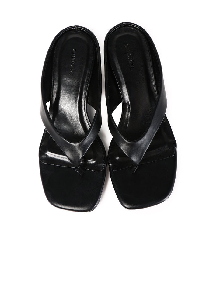 Parker Thong Wedges (Black)