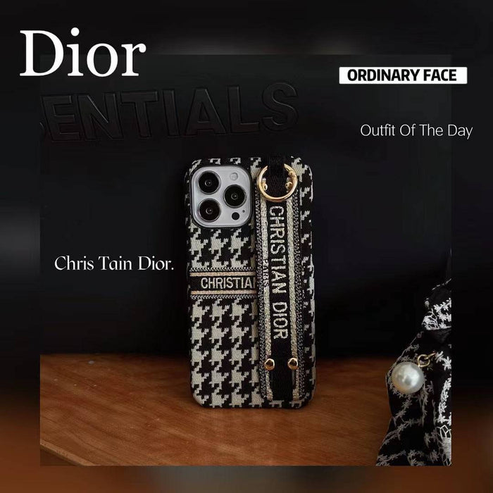 Phone Case with Hand Strap for iPhone Fashion Fabric