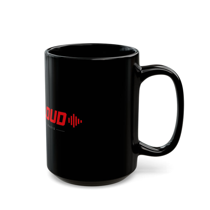 Play Loud Black Coffee Mug – 11oz/15oz Music Lover Gift