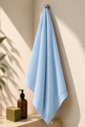 Premium Cotton Bath Towel – Sky Colour