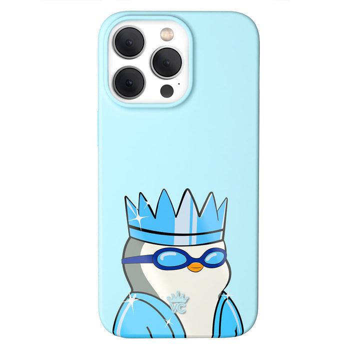 Pudgy Penguins Polar Blue iPhone Case – Trendy Protective Phone Cover