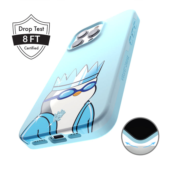Pudgy Penguins Polar Blue iPhone Case – Trendy Protective Phone Cover