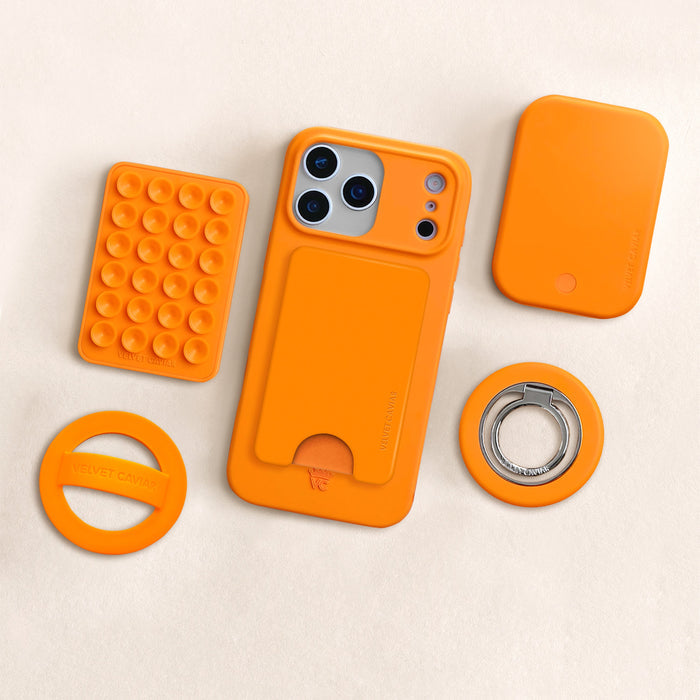 Pumpkin Spice Orange MagSafe Wallet – Magnetic Card Holder for iPhone