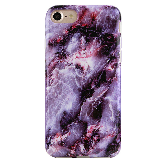 Purple Stone Marble iPhone Case – Luxury Aesthetic Phone Cover
