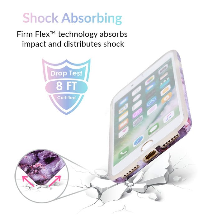 Purple Stone Marble iPhone Case – Luxury Aesthetic Phone Cover