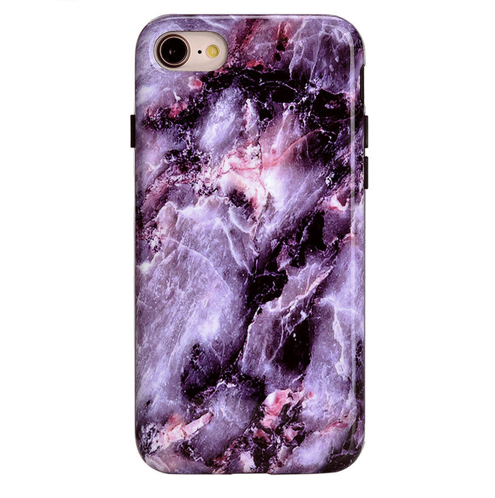 Purple Stone Marble iPhone Case – Luxury Aesthetic Phone Cover