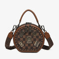Purse Fashion Retro Bear Badge Print Leather