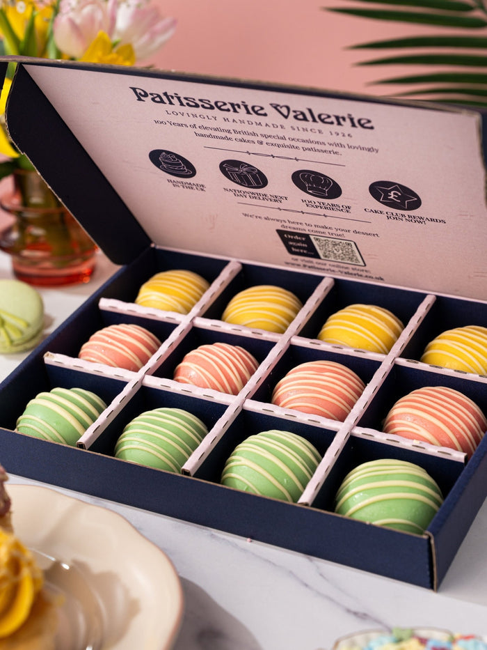 Raspberry Cake Bites Gift Box - Made for Mum with Mother's Day Gift Box Sleeve - Patisserie Valerie