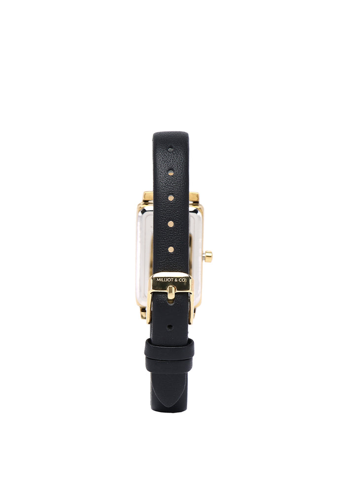 Raven Leather Analogue Watch (Black)