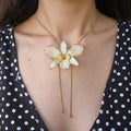 Real White Orchid Necklace