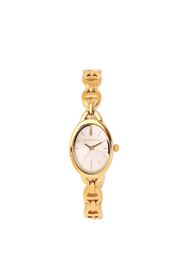 Rebecca Classic Bracelet Analog  Watch with Bracelet Set (Gold)