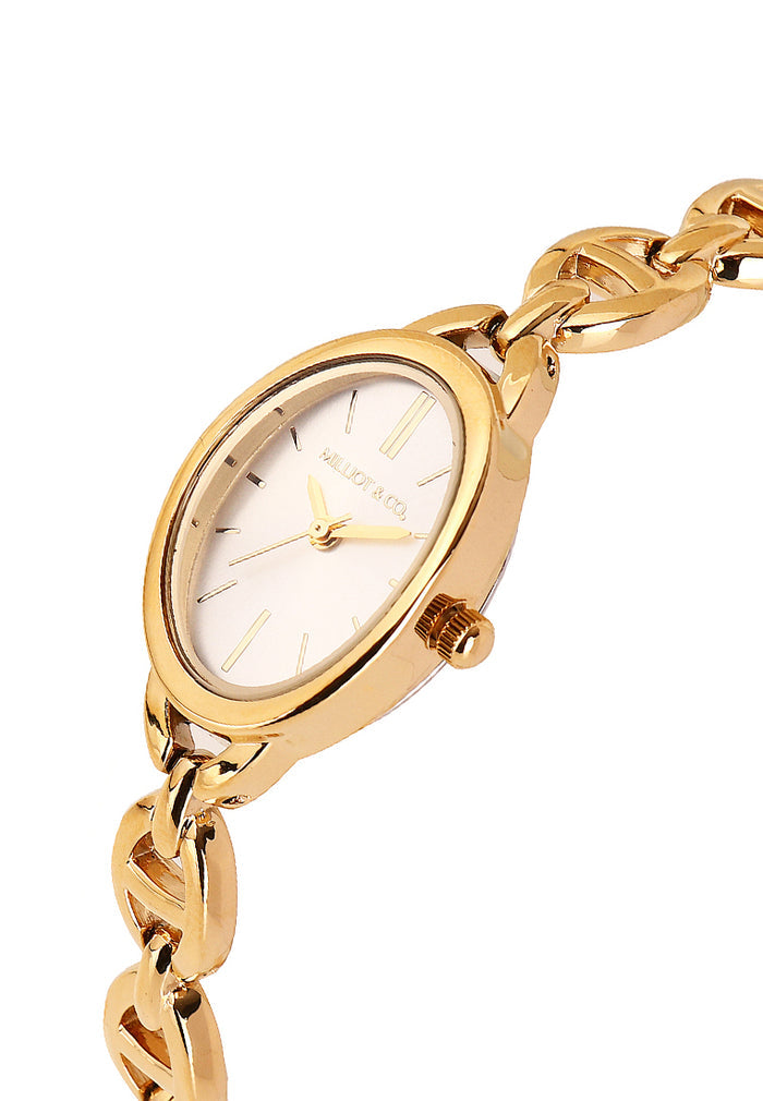 Rebecca Classic Bracelet Analog  Watch with Bracelet Set (Gold)