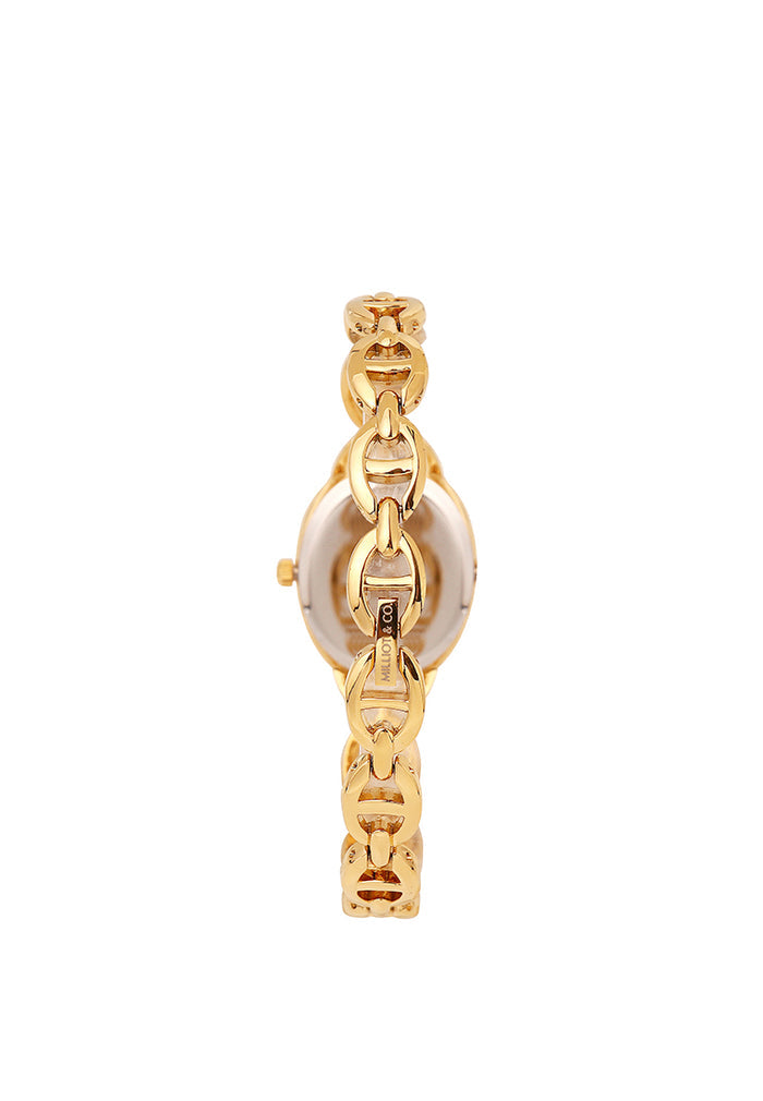 Rebecca Classic Bracelet Analog  Watch with Bracelet Set (Gold)