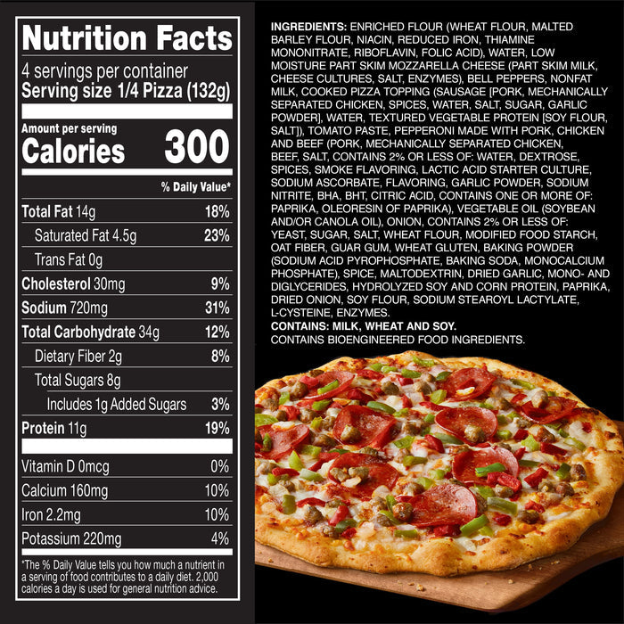 Red Baron Frozen Pizza Brick Oven Supreme, 18.64 oz
