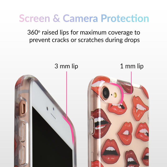 Red Lips iPhone Case – Chic Designer-Style Phone Cover