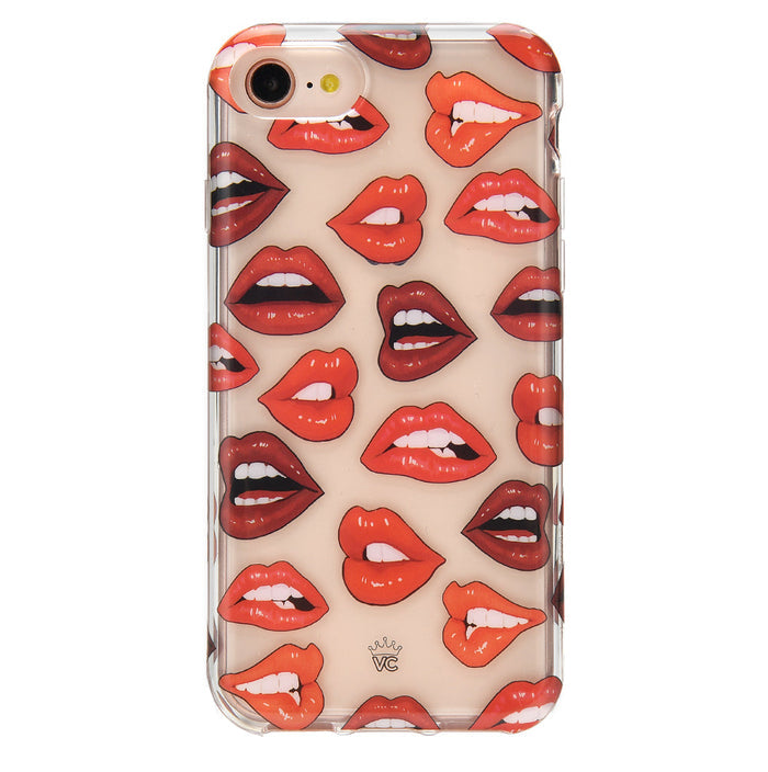 Red Lips iPhone Case – Chic Designer-Style Phone Cover