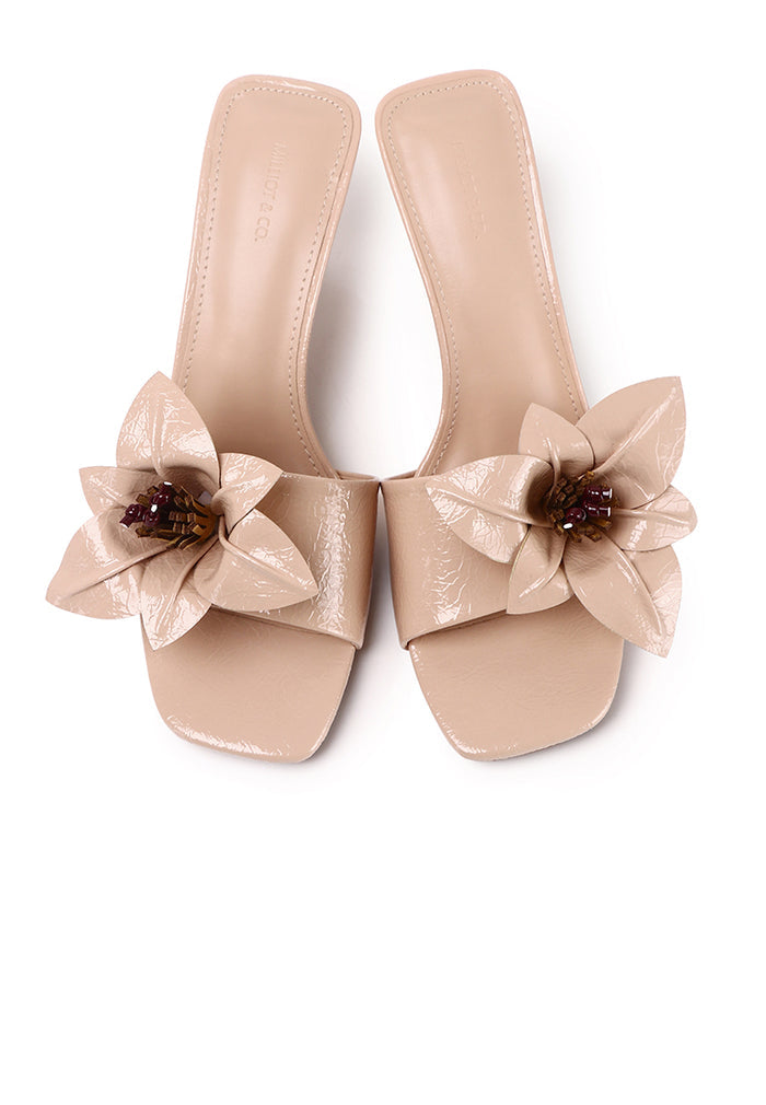 Reese Floral Sandals Heels (Pink)