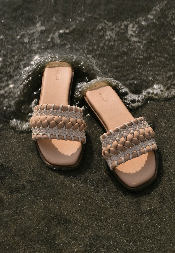 Reya Braided Sandals (Camel)