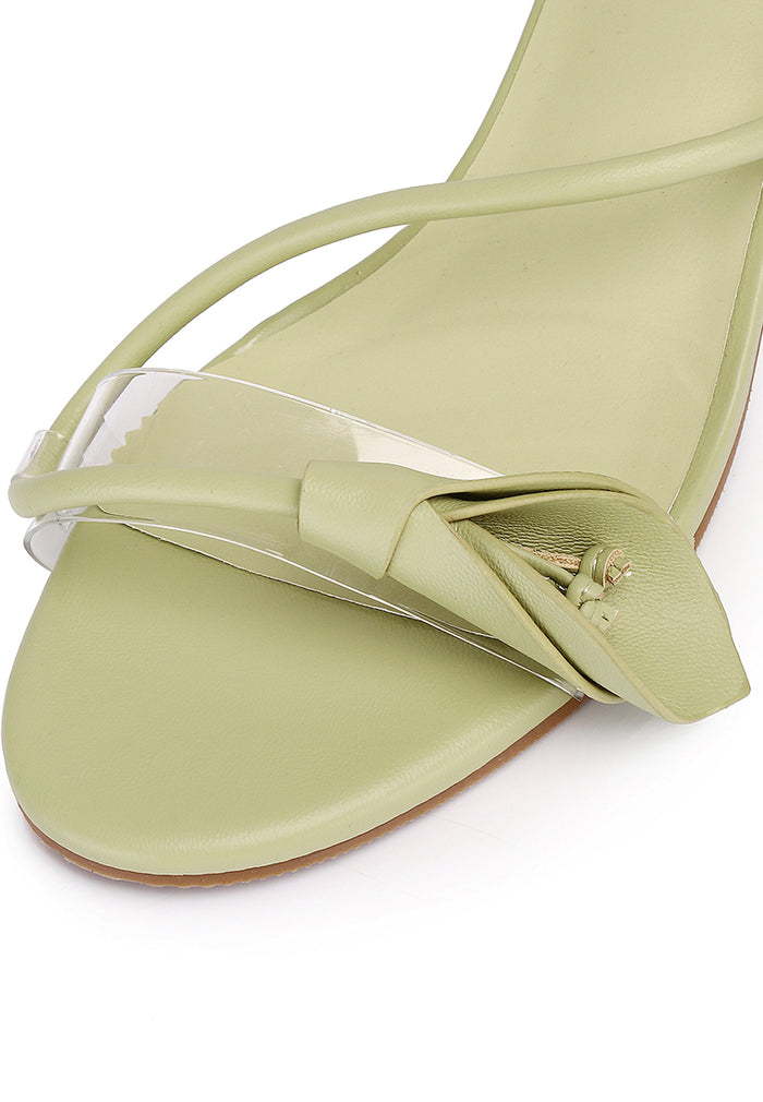 Romy Floral Strappy Heels (Olive)