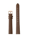 Rose Gold-Black 14mm Basis Genuine Leather Strap (Espresso)