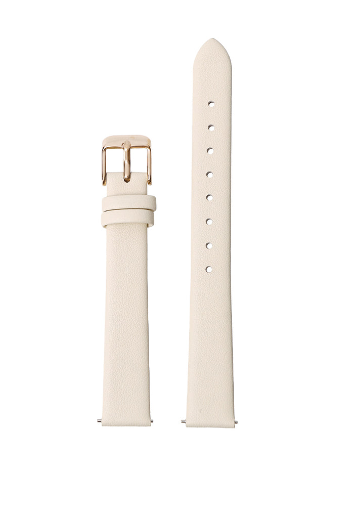 Rose Gold-Black 14mm Basis Genuine Leather Strap (Khaki)