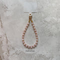 Rose Quartz | Natural Stone Beaded Phone Strap with Insert - Universal Fit