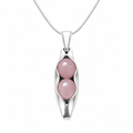 Rose Quartz | The Stone Of Love | Two Peas in a Pod Necklace | Personalised Gift