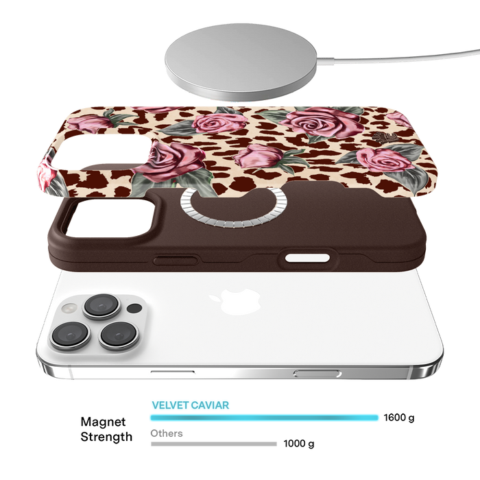 Rosy Leopard iPhone Case – Aesthetic Shockproof Phone Cover