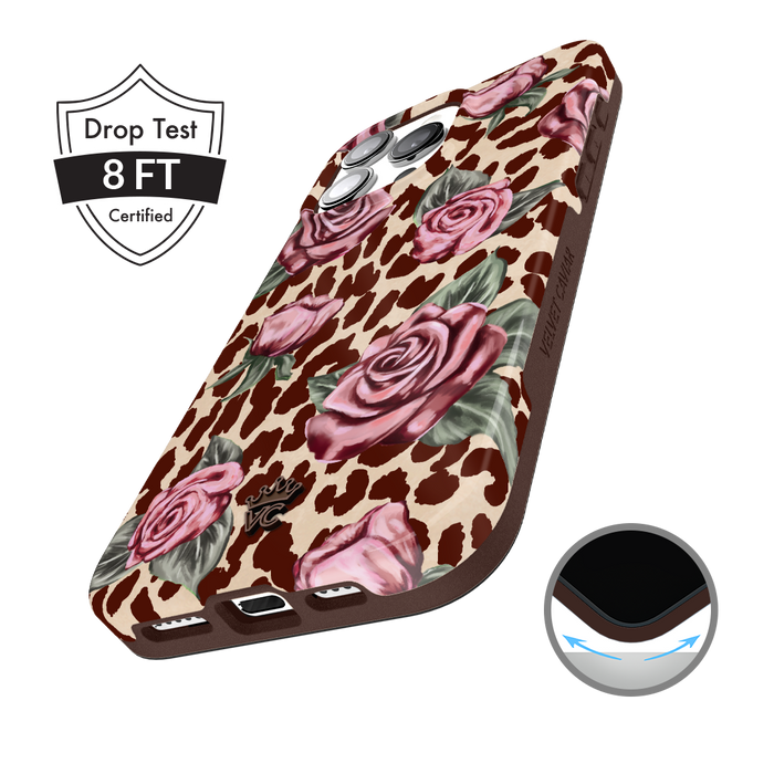 Rosy Leopard iPhone Case – Aesthetic Shockproof Phone Cover