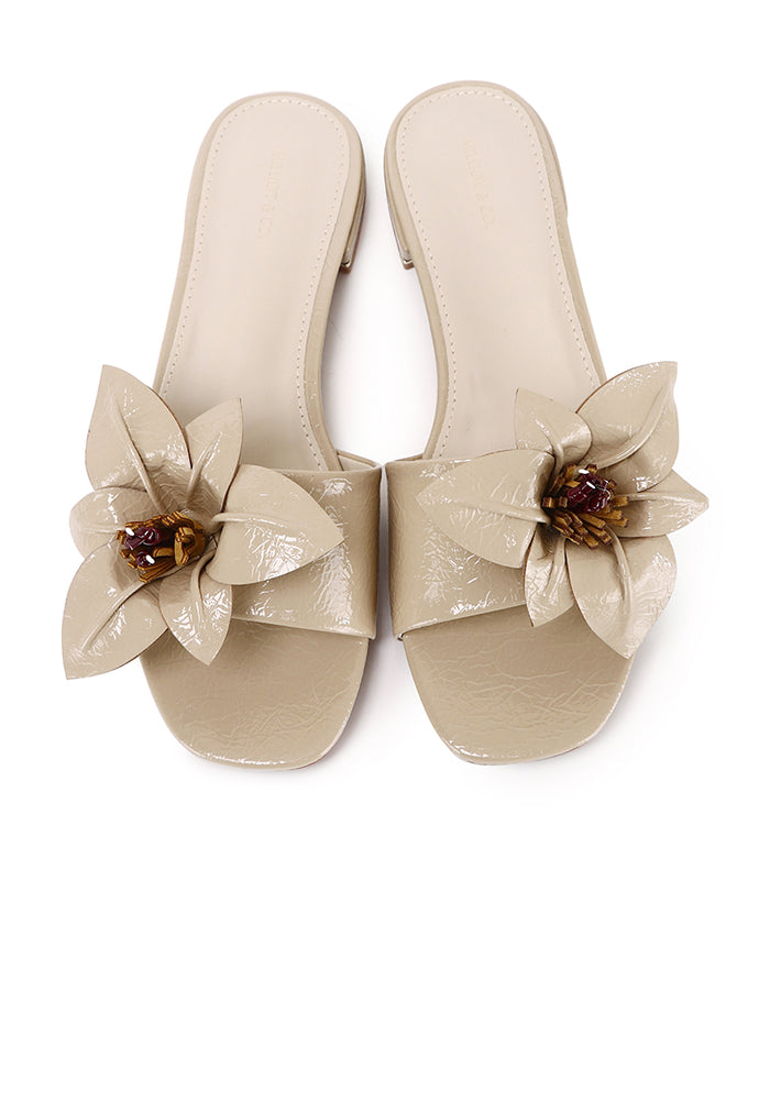 Rowan Floral Sandals (Khaki)