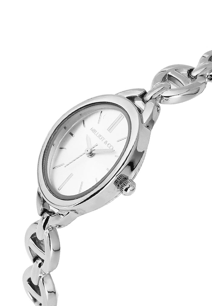 Ruby Classic Bracelet Analog  Watch (Silver)
