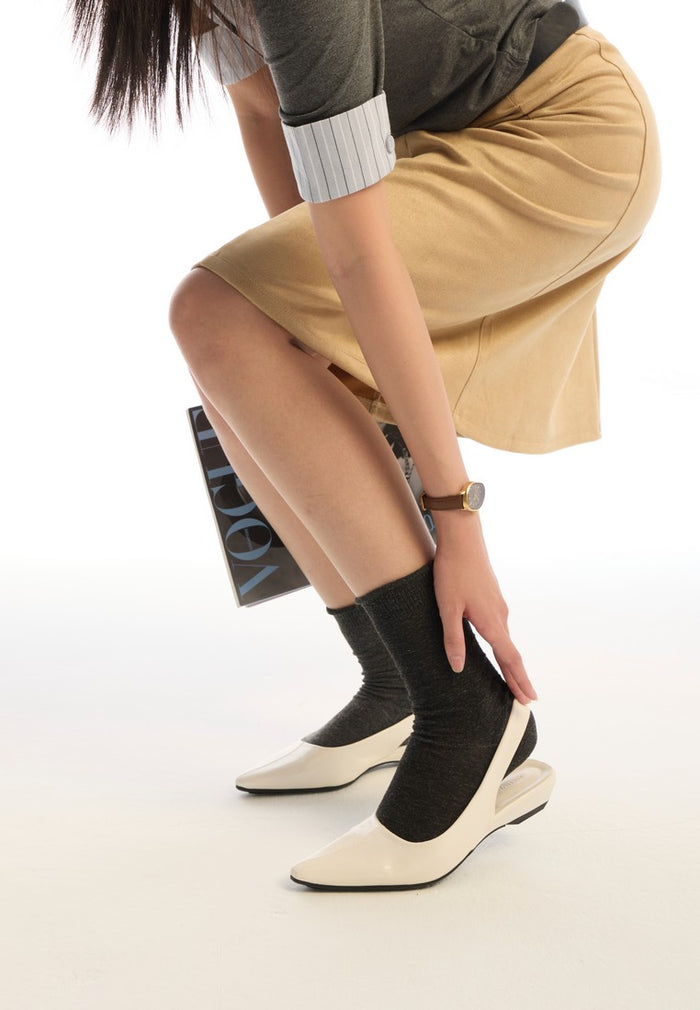 Sage Wedge Pumps (Cream)