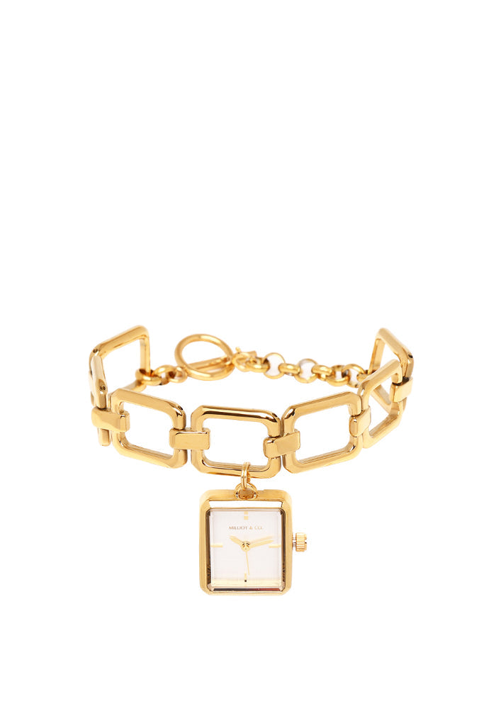 Scarlett Stainless Steel Chain Bracelet Watch (Gold)