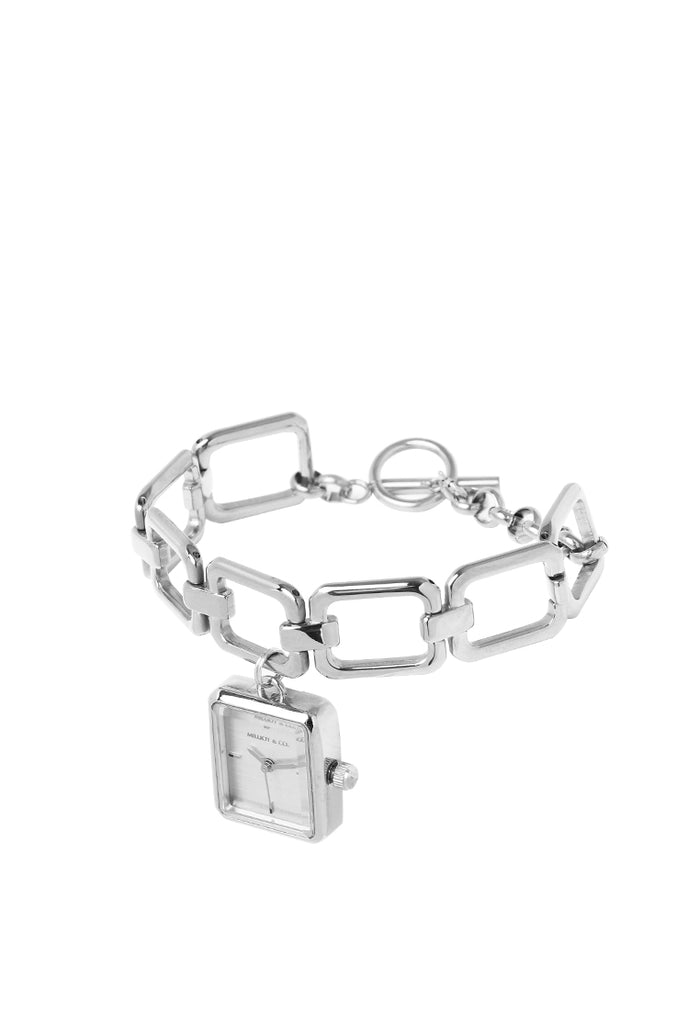 Scarlett Stainless Steel Chain Bracelet Watch (Silver)
