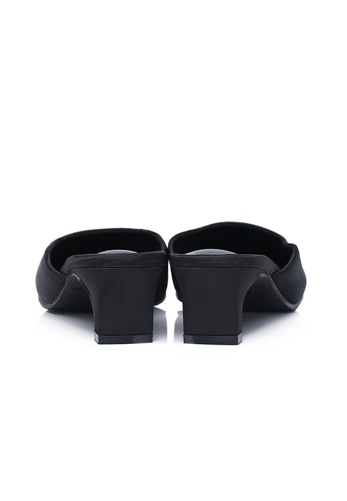 Seniya Square Toe Heels (Black)