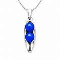 September Birthstone | Blue Onyx | Two Peas in a Pod Necklace | Personalised Gift