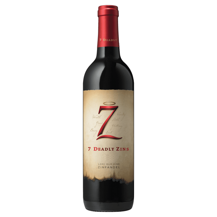 Seven Deadly Old Vine Zinfandel California Red Wine, 750 ml Glass, ABV 15.00%
