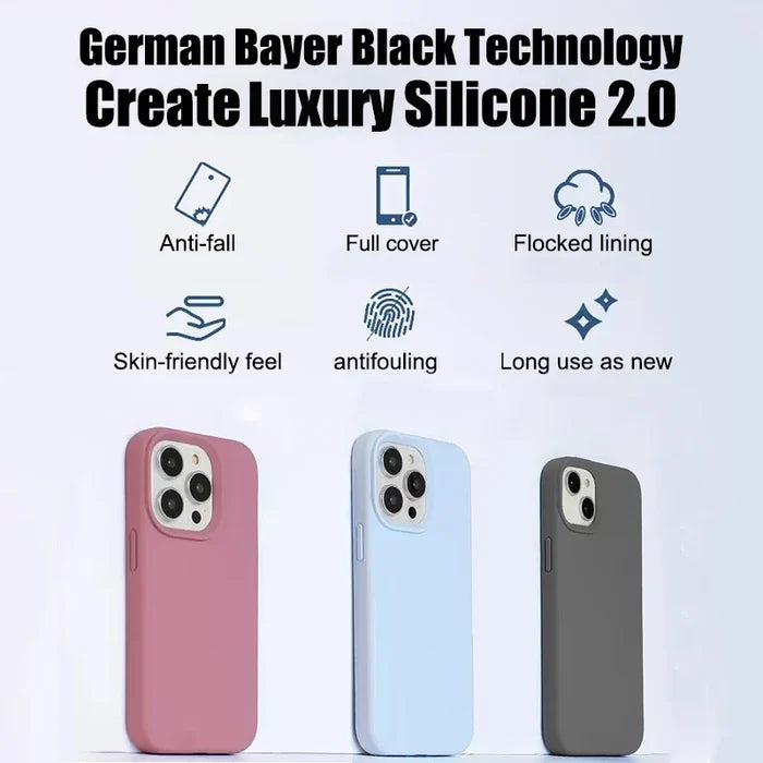Shop Shockproof Matte Phone Case for iPhone 11–17 Pro Max & Plus – Anti-Fingerprint TPU Cover