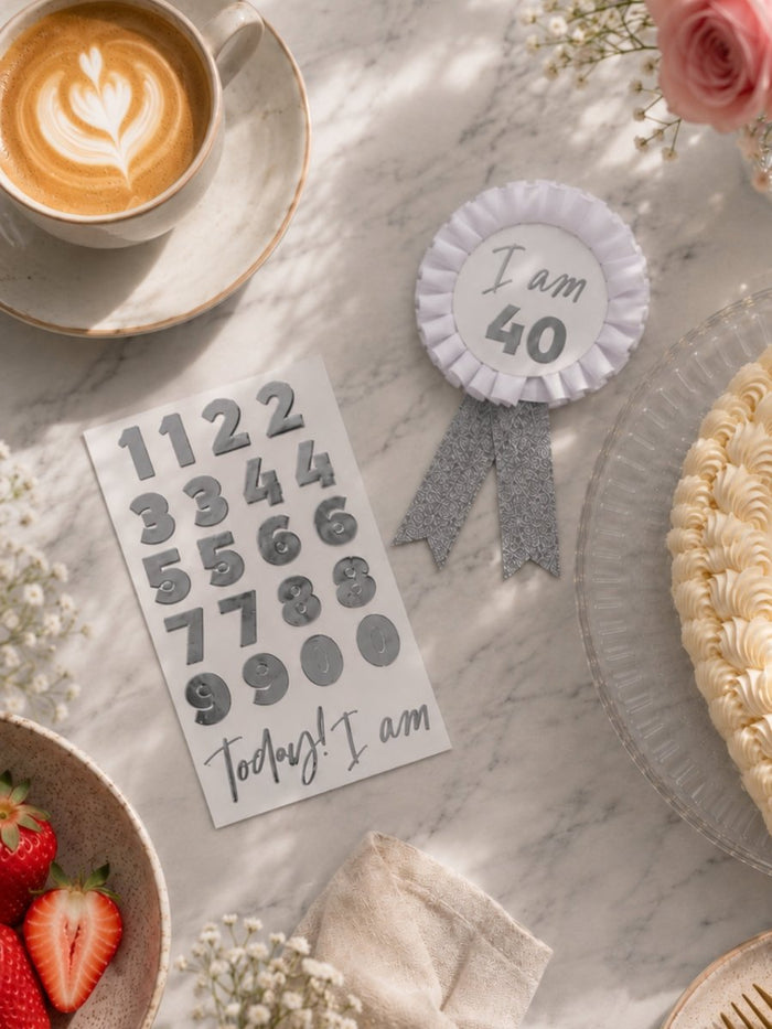 Silver Customisable Birthday Badge - Patisserie Valerie