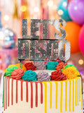 Silver 'Let's Disco' Acrylic Cake Topper - Patisserie Valerie
