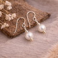 Silver Pearl Earrings | Drop Earrings | Sterling Silver | Pearl | 30th Anniversary