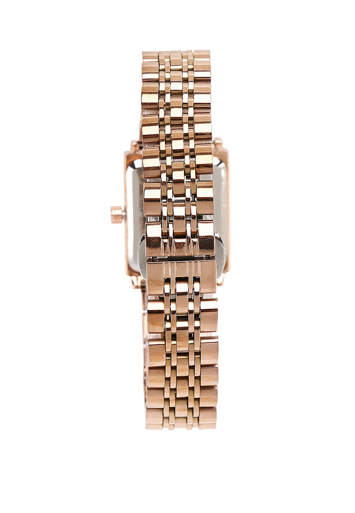 Sima Rose Gold Stainless Steel Analog Watch (Salmon)