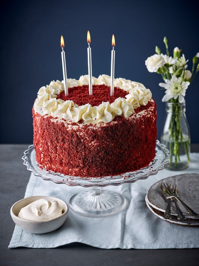 Patisserie Valerie's handmade Skinny Metallic Candles cake delivery